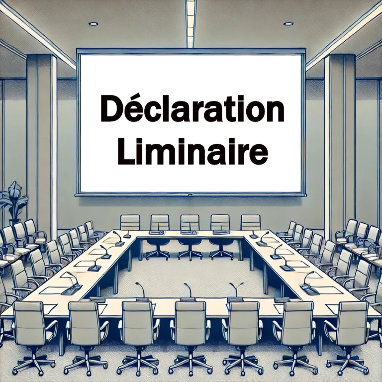 Déclaration liminaire : CSA – Ministériel ( mardi 28 janvier 2025 )